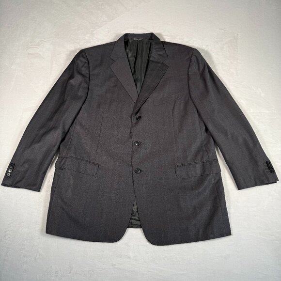 Ermenegildo Zegna Su Misura Blazer Men Size US 52L EUR 62L Gray Wool Switzerland - Picture 1 of 12